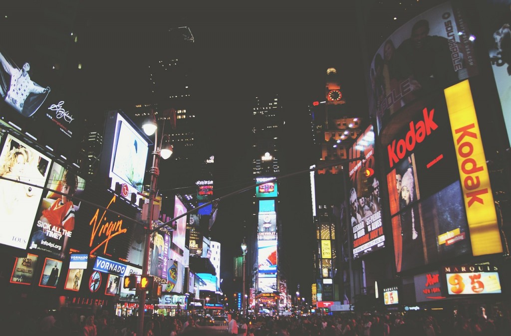 Times Square voorbeeld lichtreclame
